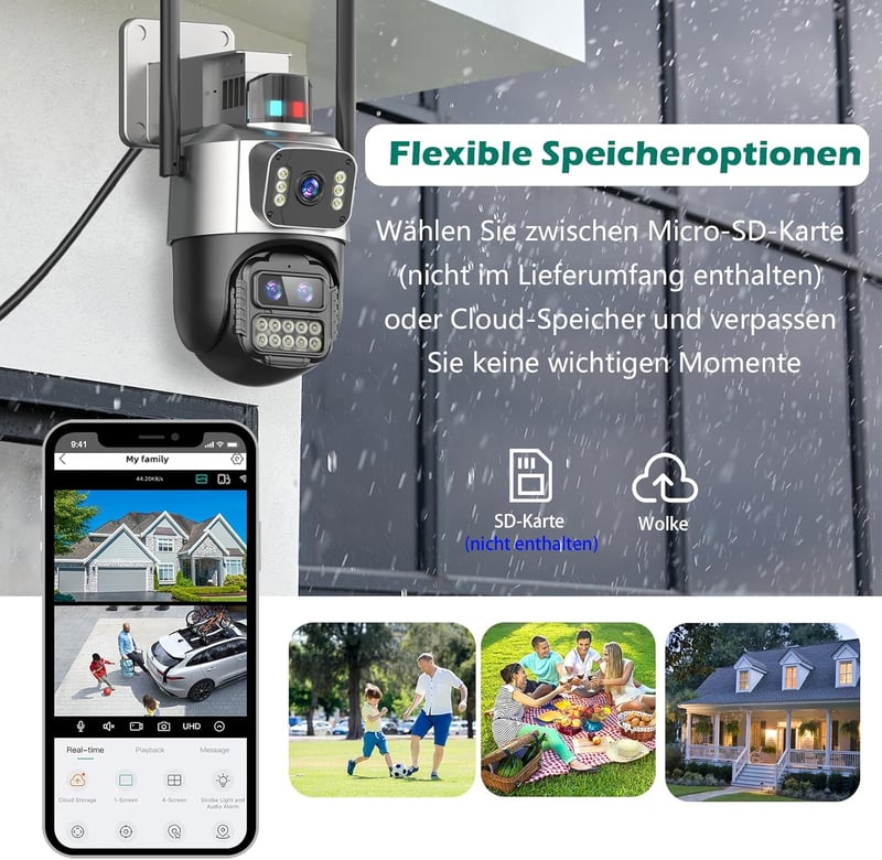 GUOANVISION 6MP PTZ Kültéri Biztonsági Kamera IP66 Éjjellátó Automatikus Követéssel