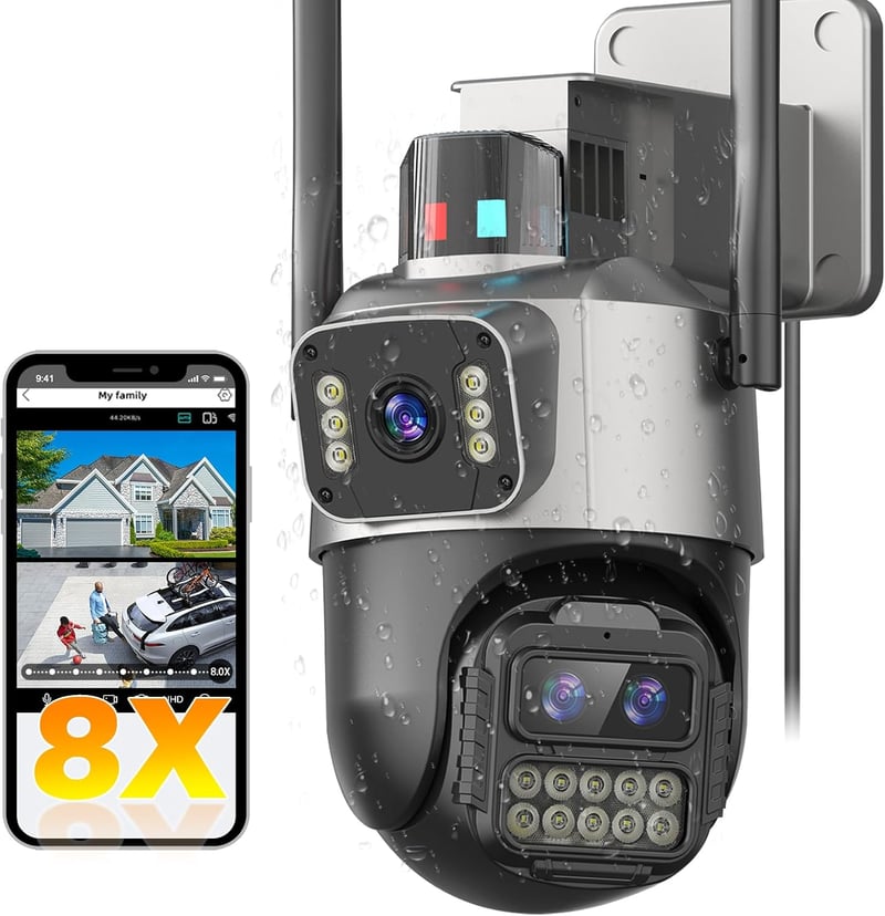 GUOANVISION 6MP PTZ Kültéri Biztonsági Kamera IP66 Éjjellátó Automatikus Követéssel