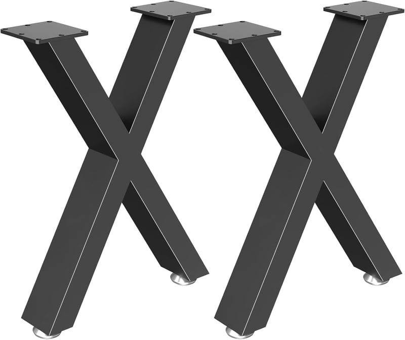GUOHNHE X-alakú asztalláb fekete, 500 kg terhelhetőség, 43 cm magas bútor láb