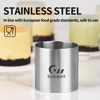 Guowall okrúhla tortová forma z nehrdzavejúcej ocele, mini forma na cheesecake, opakovane použiteľný cukrársky krúžok na mousse torty, 5 cm, 8 ks 2
