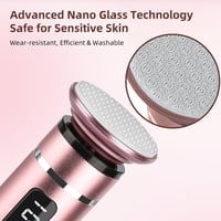 GUPAY Elektromos Sarokreszelő USB Tölthető 4 Nano Üveg Fejjel - Vezeték Nélküli Lábápoló Készülék Repedezett Sarokra, Bőrkeményedésre 2