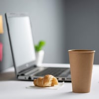 GUSTO 340ml Barna Kraft Papír Kávécsészék 100db Ökológikus Eldobható 3