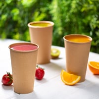 GUSTO 340ml Barna Kraft Papír Kávécsészék 100db Ökológikus Eldobható 6