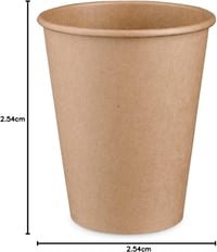 GUSTO 340ml Barna Kraft Papír Kávécsészék 100db Ökológikus Eldobható 8