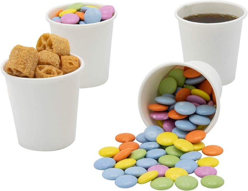 GUSTO 3oz 300db Fehér Papír Pohár Eldobható Mini Fürdőszoba Szájöblítő Ökológikus