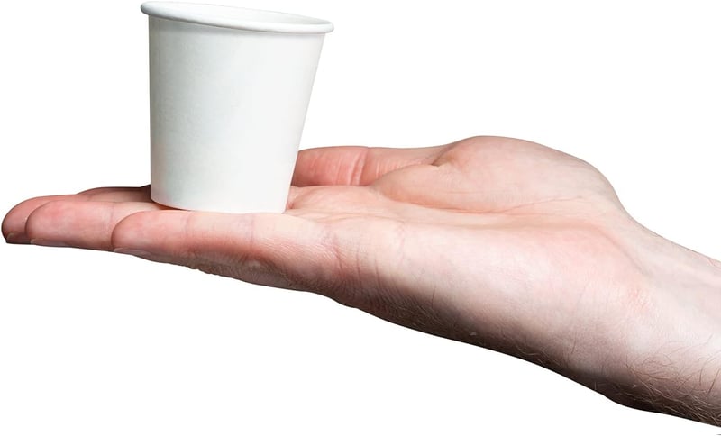 GUSTO 3oz 300db Fehér Papír Pohár Eldobható Mini Fürdőszoba Szájöblítő Ökológikus