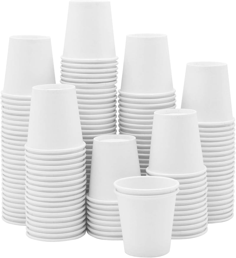 GUSTO 3oz 300db Fehér Papír Pohár Eldobható Mini Fürdőszoba Szájöblítő Ökológikus