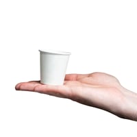 GUSTO 3oz 300ks Biely papierový pohár jednorazový mini do kúpeľne na ústnu vodu ekologický 2