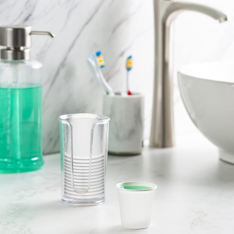 GUSTO 3oz 300db Fehér Papír Pohár Eldobható Mini Fürdőszoba Szájöblítő Ökológikus
