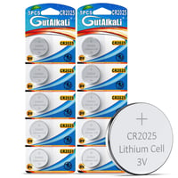 GutAlkaLi CR2025 3V lítiová gombíková batéria, 10 ks v balení – 170 mAh pre elektronické zariadenia 1