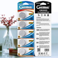 GutAlkaLi CR2025 3V lítiová gombíková batéria, 10 ks v balení – 170 mAh pre elektronické zariadenia 5