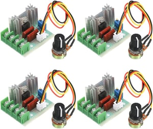 Guuzi 4db 2000W AC motor fordulatszabályzó dimmer vezetékes modullal 110-220V 25A állítható feszültségszabályzó