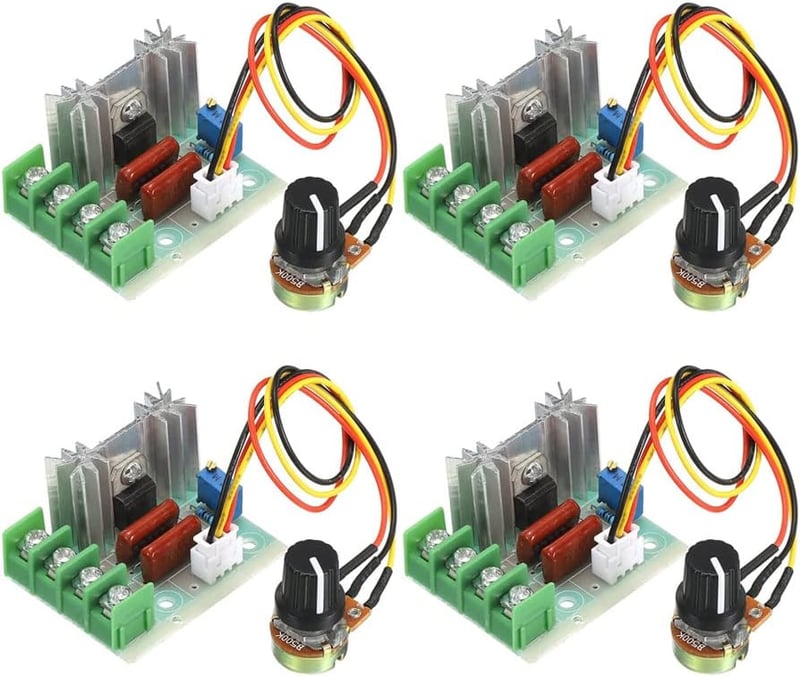 Guuzi 4db 2000W AC motor fordulatszabályzó dimmer vezetékes modullal 110-220V 25A állítható feszültségszabályzó