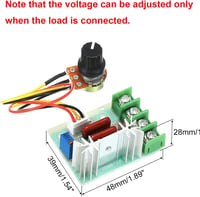 Guuzi 4db 2000W AC motor fordulatszabályzó dimmer vezetékes modullal 110-220V 25A állítható feszültségszabályzó 4