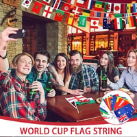 Ghirlandă cu 50 de steaguri ale lumii GUVYATI, 15 metri, 14x21 cm, potrivită pentru campionate de fotbal, cluburi sportive, Campionate Mondiale, Olimpiade, decor pentru baruri și petreceri 4