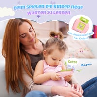 Carduri de învățare a limbii germane cu redare audio GUYUCOM - roz - 194 de carduri / 388 de cuvinte - pentru vârste între 2 și 6 ani 4