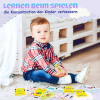 Carduri de învățare a limbii germane cu redare audio GUYUCOM - roz - 194 de carduri / 388 de cuvinte - pentru vârste între 2 și 6 ani 5