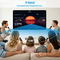 Ecran de proiecție Guzeelu 100 inchi 16:9, portabil, pliabil, anti-șifonare, cu cârlige și corzi, pentru home cinema, birou, școală și utilizare în exterior 4