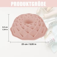 gvivej 23 cm-es szilikon Bundt sütőforma spirál mintával rózsaszín 3