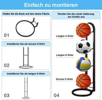 gvivej Függőleges Labdatartó Állvány Kosárlabda Futball Röplabda Tároláshoz 7