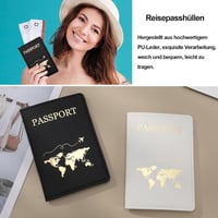 gvivej Útlevéltartó Szett PU Bőr Útlevél Tok Szervező Bankkártya Tartóval Fekete Fehér 2 Darabos Unisex Modern Dizájn 6