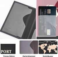 gvivej Útlevéltartó Szett PU Bőr Útlevél Tok Szervező Bankkártya Tartóval Fekete Fehér 2 Darabos Unisex Modern Dizájn 4