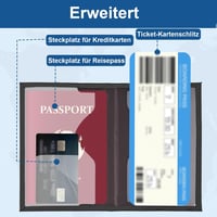 gvivej Útlevéltartó Szett PU Bőr Útlevél Tok Szervező Bankkártya Tartóval Fekete Fehér 2 Darabos Unisex Modern Dizájn 3