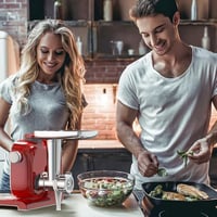 GVODE húsdaráló kiegészítő szett Bosch MUM58720-hoz, 3 kolbásztöltő és 4 darálólap - ezüst 6