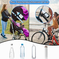 Gvolatee 2 ks držiak na pohár, 360-stupňový otočný držiak na nápoje na kočík, bez skrutiek, na bicykel, horský bicykel a invalidný vozík, čierny 3