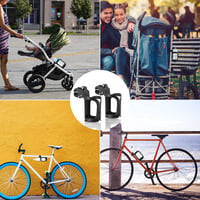 Gvolatee 2 ks držiak na pohár, 360-stupňový otočný držiak na nápoje na kočík, bez skrutiek, na bicykel, horský bicykel a invalidný vozík, čierny 7