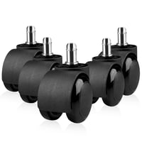 Gvolatee 5 db irodai szék görgő 11x22 mm, csendes dupla kerekű csúszómentes görgő parkettához laminátumhoz 1