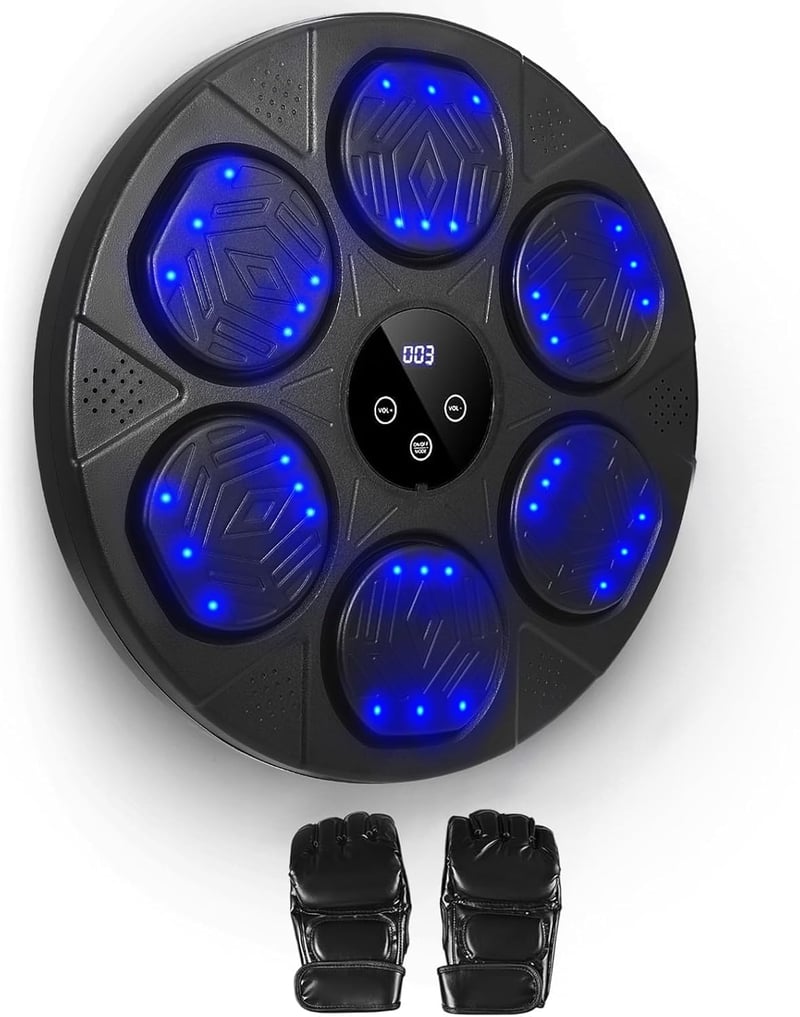 Aparat de box cu Bluetooth Gxpjycfob, cu ecran tactil, lumini LED și mănuși
