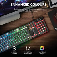 Herná klávesnica Trust 835 Azor – talianske rozloženie QWERTY, podsvietenie RGB LED, funkcia anti-ghosting, USB, čierna – PC, notebook, Mac 2