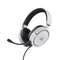 Herné slúchadlá GXTrust Forta PS5, licencované pre PlayStation 5, biele | 50 mm meniče, 3D audio, 3,5 mm jack, odnímateľný mikrofón, 1,2 m kábel 1