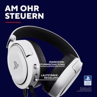 Herné slúchadlá GXTrust Forta PS5, licencované pre PlayStation 5, biele | 50 mm meniče, 3D audio, 3,5 mm jack, odnímateľný mikrofón, 1,2 m kábel 7