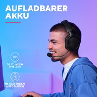 Herné slúchadlá Trust GXT 1493 Ravox, bezdrôtové, Bluetooth a 2,4 GHz, mikrofón, 50 mm meniče, 70-hodinová výdrž batérie, čierne, PS5, PS4, Switch, PC 6