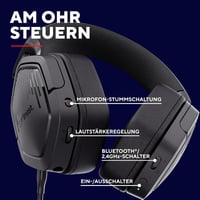 Herné slúchadlá Trust GXT 1493 Ravox, bezdrôtové, Bluetooth a 2,4 GHz, mikrofón, 50 mm meniče, 70-hodinová výdrž batérie, čierne, PS5, PS4, Switch, PC 9