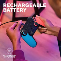 GXTrust GXT1246B Muta vezeték nélküli Bluetooth kontroller Nintendo Switch Lite és OLED konzolhoz, 15 óra tölthető akku, rezgés, mozgás, kék 4