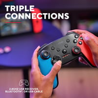 GXTrust GXT1246B Muta vezeték nélküli Bluetooth kontroller Nintendo Switch Lite és OLED konzolhoz, 15 óra tölthető akku, rezgés, mozgás, kék 3