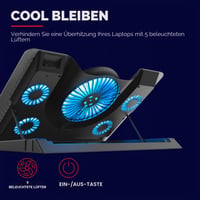 Chladiaca podložka pod notebook Trust GXT Quno pre 17,3-palcové notebooky — chybná, na náhradné diely: veľký ventilátor je vylomený (stav: pozri 2. obrázok) 4