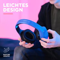 Herná náhlavná súprava GXTrust Rayne, ľahká, kompatibilná s PC, Xbox, PS4, PS5, Switch a mobilnými zariadeniami, s mikrofónom, modrá 3