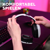 Căști de Gaming Ușoare GXTrust Rayne pentru PC, Xbox, PS5, Switch și Mobil, Alb - Căști Gamer cu Fir și Microfon 7
