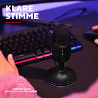 USB kondenzátorový mikrofón GXTrust Yami, čierny – pre streaming, podcasty, Twitch, Discord, ASMR, s pop filtrom, pre PC 3