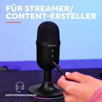 USB kondenzátorový mikrofón GXTrust Yami, čierny – pre streaming, podcasty, Twitch, Discord, ASMR, s pop filtrom, pre PC 4