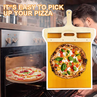 gxwcyi Csúsztatható Pizzalapát 30x39,8 cm - Tapadásmentes Felületű Pizza Slider, Mosogatógépben Mosható, Otthoni Pizzasütéshez 3