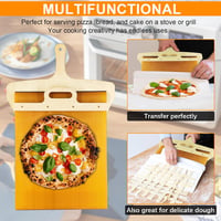 gxwcyi Csúsztatható Pizzalapát 30x39,8 cm - Tapadásmentes Felületű Pizza Slider, Mosogatógépben Mosható, Otthoni Pizzasütéshez 4