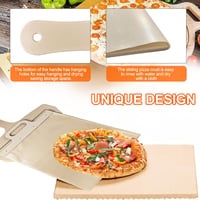 gxwcyi Csúsztatható Pizzalapát 30x39,8 cm - Tapadásmentes Felületű Pizza Slider, Mosogatógépben Mosható, Otthoni Pizzasütéshez 6