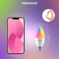 GY Alexa okos izzó E14 C37 6W RGB dimmelhető meleg fehér 6 darab - 6 pcs (pack of 1), Wifi C37 2