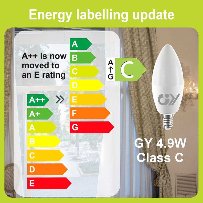 GY E14 LED Izzó 4.9W Természetes Fehér 4000K 807 Lumen Energiatakarékos Gyertya Forma 6db - 6 Stück, 4.9 W - 4000 K
