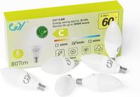 GY E14 LED Izzó 4.9W Természetes Fehér 4000K 807 Lumen Energiatakarékos Gyertya Forma 6db - 6 Stück, 4.9 W - 4000 K 1